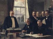 Theobald Chartran, Signing of the Peace Protocol Between Spain and the United States